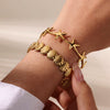 316L Stainless Steel Shell Starfish Bangles for Women Fashion Gold Silver Color Cuff Bangle Bracelet Femme Aesthetic Jewelry