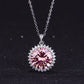 2025 Gorgeous White/Green/Purple/Pink Cubic Zirconia Women Necklace Simple and Elegant Design Female Wedding Trendy Jewelry