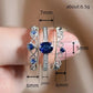 2025 New Blue Cube Zircon Ring Fashionable and Elegant High End Women's Bridal Wedding Luxury Personalized Jewelry Accessories