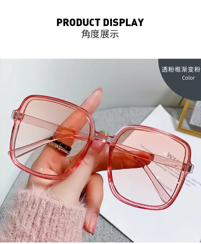 New Oversized Rectangle Sunglasses Women's Fashion Square Sun Glasses Men's Classic Vintage Eyewear UV400 Oculos De Sol