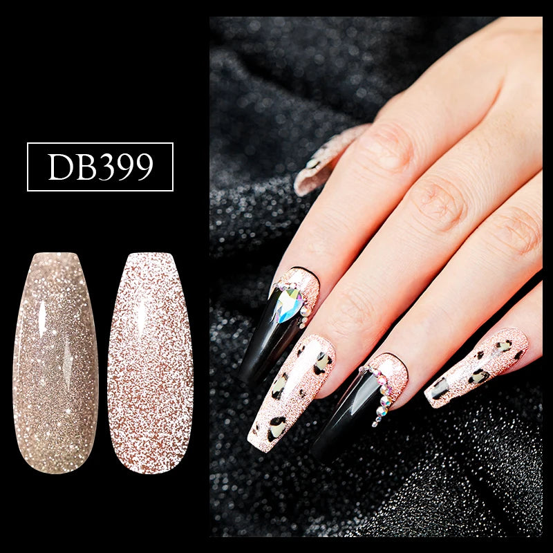 Mtssii 6ML Reflective Gel Nail Polish Shiny 14 Colors Semi-permanent UV Gel varnish Hybrid Nail Polish for Nail Art Manicure