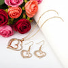 Zenat 4-piece Women Jewelry Set Creative Heart Diamond Necklace