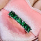 Luxury AAA CZ Green Wedding Rings for Women New Romantic Crystal Engagement Finger Ring France Party Bride Jewelry