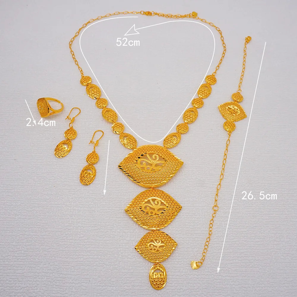 24K Pure Gold Set | Ginkgo leaf with pearls, leaf - shaped necklace, dainty earrings, romantic autumn charm