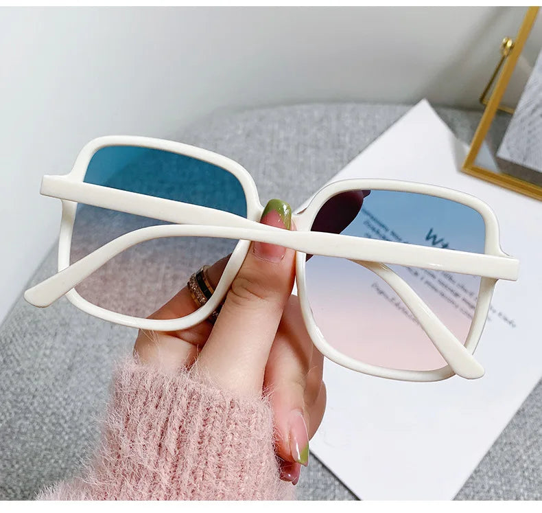 New Oversized Rectangle Sunglasses Women's Fashion Square Sun Glasses Men's Classic Vintage Eyewear UV400 Oculos De Sol