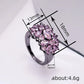 2025 New Purple Cubic Zirconia Ring with Sparkling Square Crystal, High End Women's Personalized Fashion Cocktail Party Jewelry