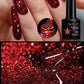 LILYCUTE 7ML Bright Red Sparkling Gel Nail Polish Silver Reflective Gel Colorful Shinning Glitter Manicure Nail Art Gel Varnish