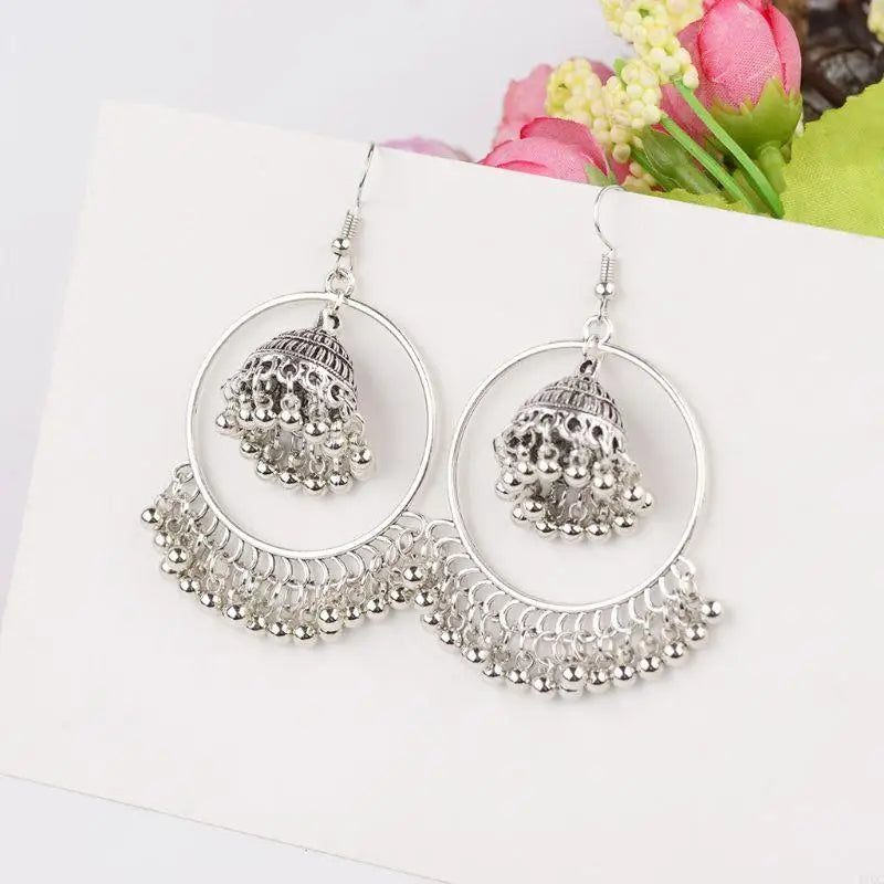2025 New Retro Tassel Drop Earrings Jhumka Indian Ethnic Dangling Earrings for Women