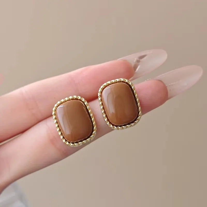 New Brown Color Women Hanging Earrings Beer Bottle Pendants Drop Earrings Square Earrings Fashion Jewelry pendientes mujer