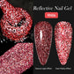 LILYCUTE 7ML Bright Red Sparkling Gel Nail Polish Silver Reflective Gel Colorful Shinning Glitter Manicure Nail Art Gel Varnish