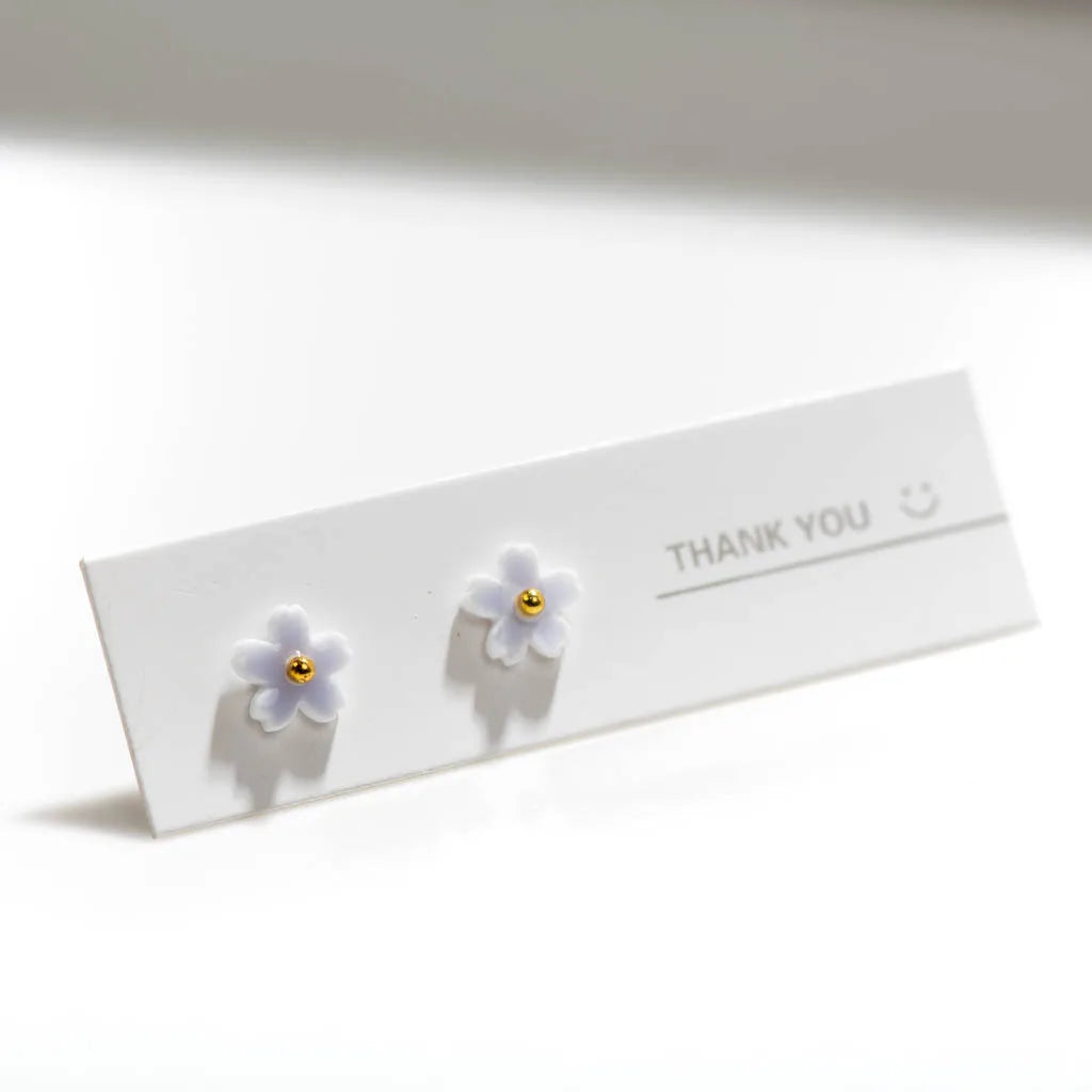 Handmade Multicolor Ceramic Flower Earrings With Stainless Steel Pin - Trendy And Eye-catching Jewelry Z638