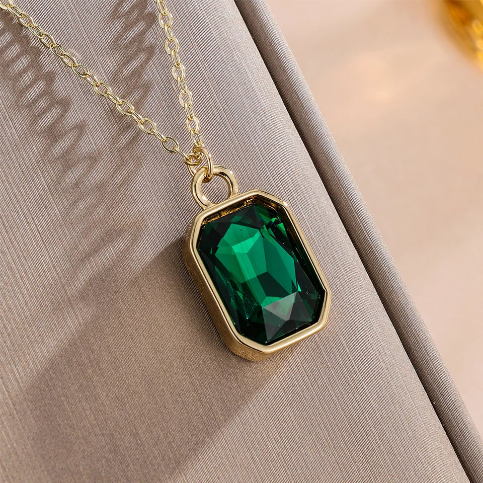 Trendy Square Stainless Steel Zirconia Earrings For Women Girls Gold Color Metal Crystal Earring Party Birthday Daily Jewelry