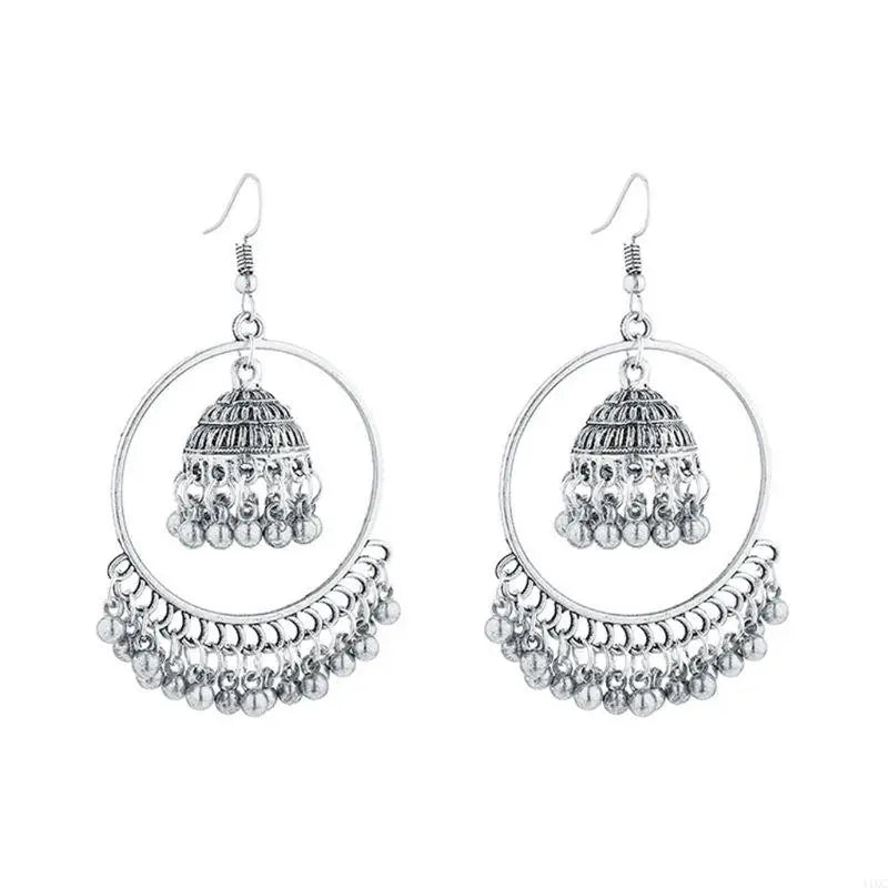 2025 New Retro Tassel Drop Earrings Jhumka Indian Ethnic Dangling Earrings for Women