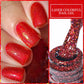 LILYCUTE 7ML Bright Red Sparkling Gel Nail Polish Silver Reflective Gel Colorful Shinning Glitter Manicure Nail Art Gel Varnish
