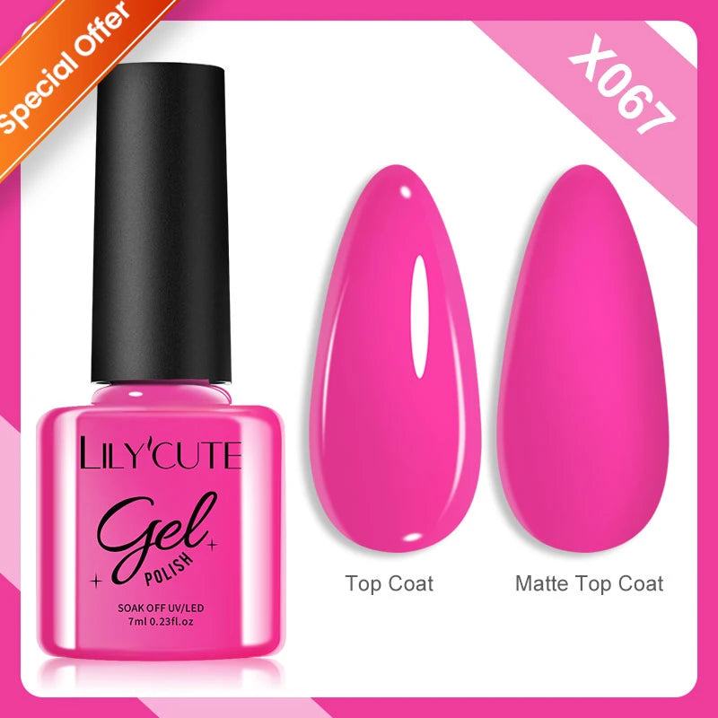 LILYCUTE 7ML Bright Red Sparkling Gel Nail Polish Silver Reflective Gel Colorful Shinning Glitter Manicure Nail Art Gel Varnish