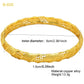24K Dubai Bangles For Women Ethiopian Africa Fashion Gold Color Saudi Arabia Bride Wedding Bracelet Hand Jewelry Gifts