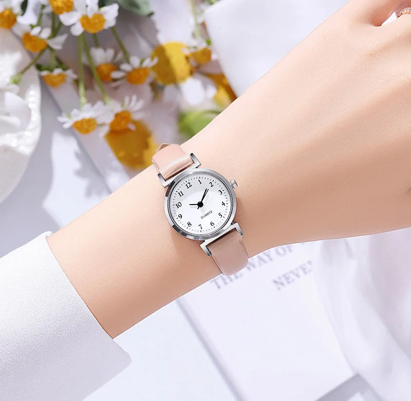 Hight Quality Brand Quartz Watch Ladies Fashion Small Dial Casual Watch Leather Strap Wristwatch for Women Relojes Para Mujer