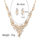 Zenat Luxury Crystal Necklace Earrings Set