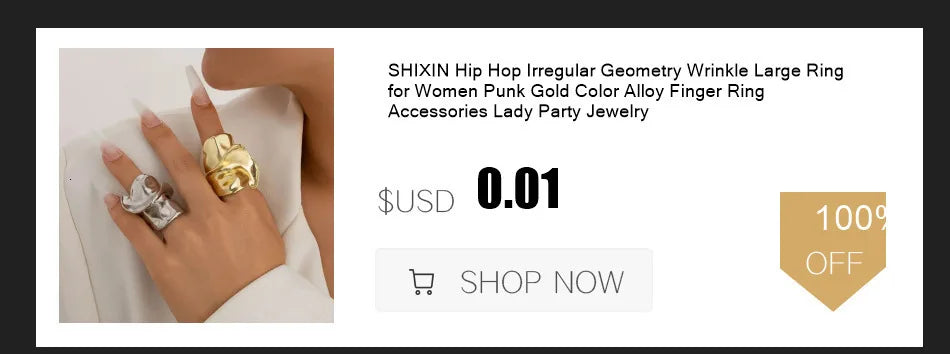 8 Pcs Chunky Open Smooth Surface Rings Set for Women Trendy Gold Color and Silver Color Mixed Finger Rings Accessories Fashion