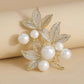 Sweet Flower Shape Lapel Pin Inlaid Shiny Rhinestones Brooches All-match Versatile Corsage Accessories