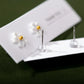 Handmade Multicolor Ceramic Flower Earrings With Stainless Steel Pin - Trendy And Eye-catching Jewelry Z638