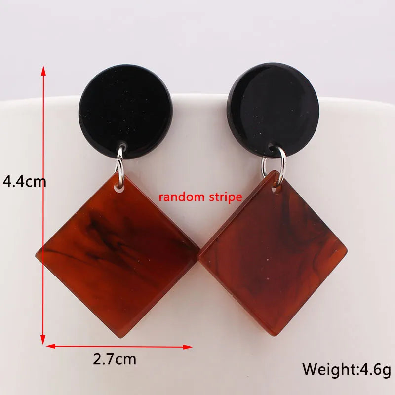 New Brown Color Women Hanging Earrings Beer Bottle Pendants Drop Earrings Square Earrings Fashion Jewelry pendientes mujer
