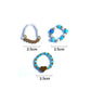 Trendy Cute Bohemia Pearl Flower Acrylic Beaded Rings Party Jewelry Finger Ring Set Women Ring