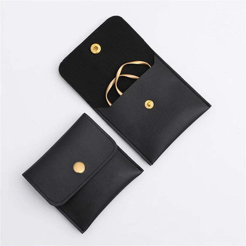 Leather Packaging Bag Set Flip-Top Paper Jewelry Box