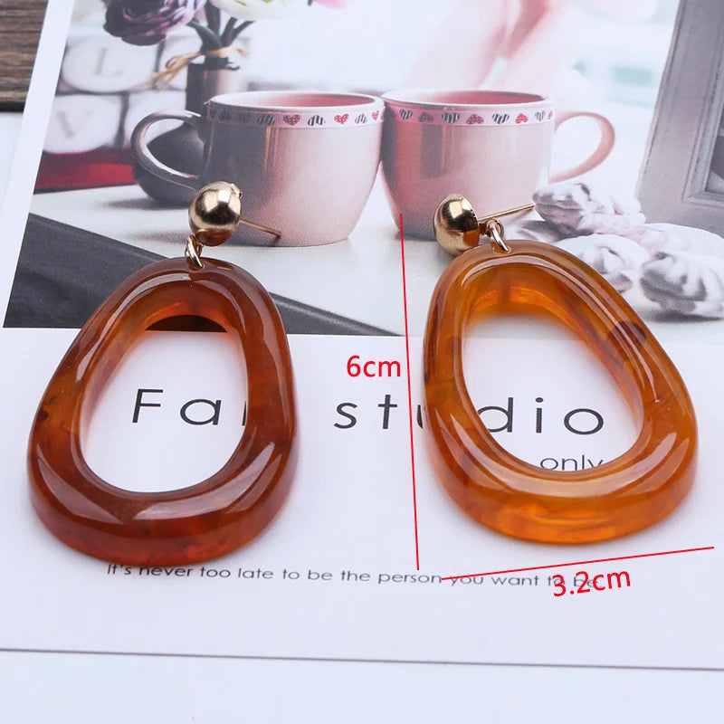 New Brown Color Women Hanging Earrings Beer Bottle Pendants Drop Earrings Square Earrings Fashion Jewelry pendientes mujer