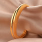 African Gold Color Shiny Bangles for Women Girls Dubai Circle Bracelet Jewelry Ethiopian Bride Wedding