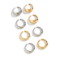 8 Pcs Chunky Open Smooth Surface Rings Set for Women Trendy Gold Color and Silver Color Mixed Finger Rings Accessories Fashion