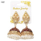 Bohemia Oorbellen Hangers Vintage Gypsy Jhumka Indian Style Earrings Flower Pearl Beads Bell Shape