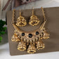 Luxury Retro Indian Jewelry Set Earring/Necklace Bijoux Wedding Jewelry Hangers Ethnic Carved Jhumka Earrings