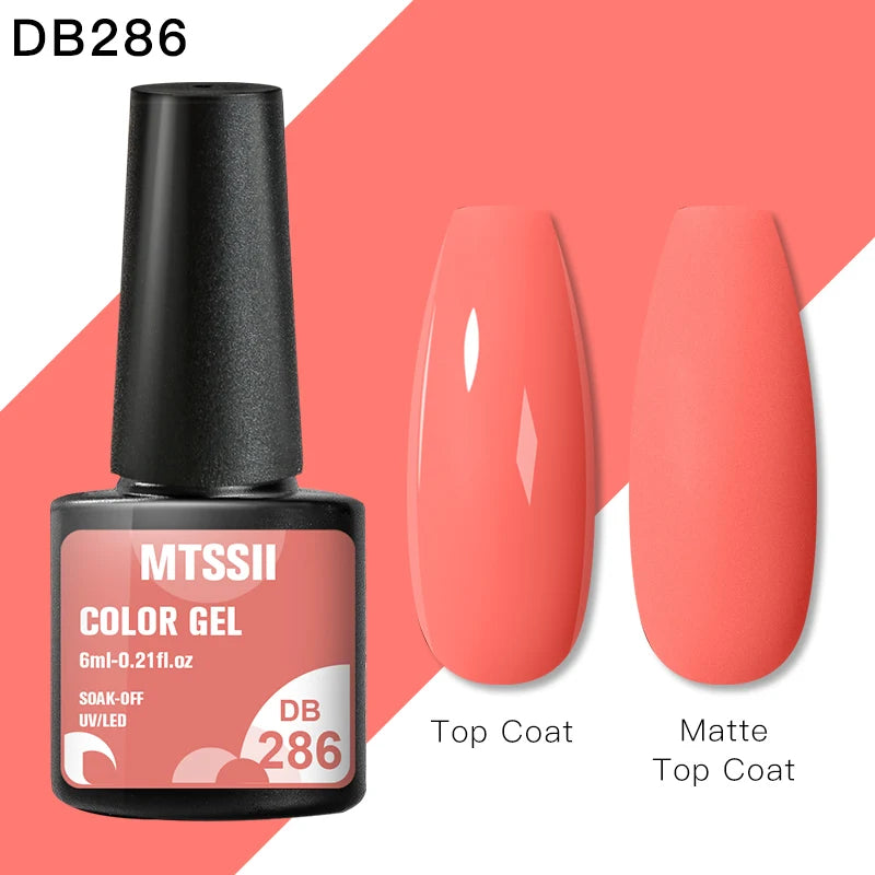 Mtssii 6ML Reflective Gel Nail Polish Shiny 14 Colors Semi-permanent UV Gel varnish Hybrid Nail Polish for Nail Art Manicure