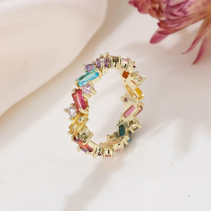 Fashion Luxury Cubic Zirconia Engagement Rings for Women Marquise Crystal Wedding Ring Party Jewelry Gift