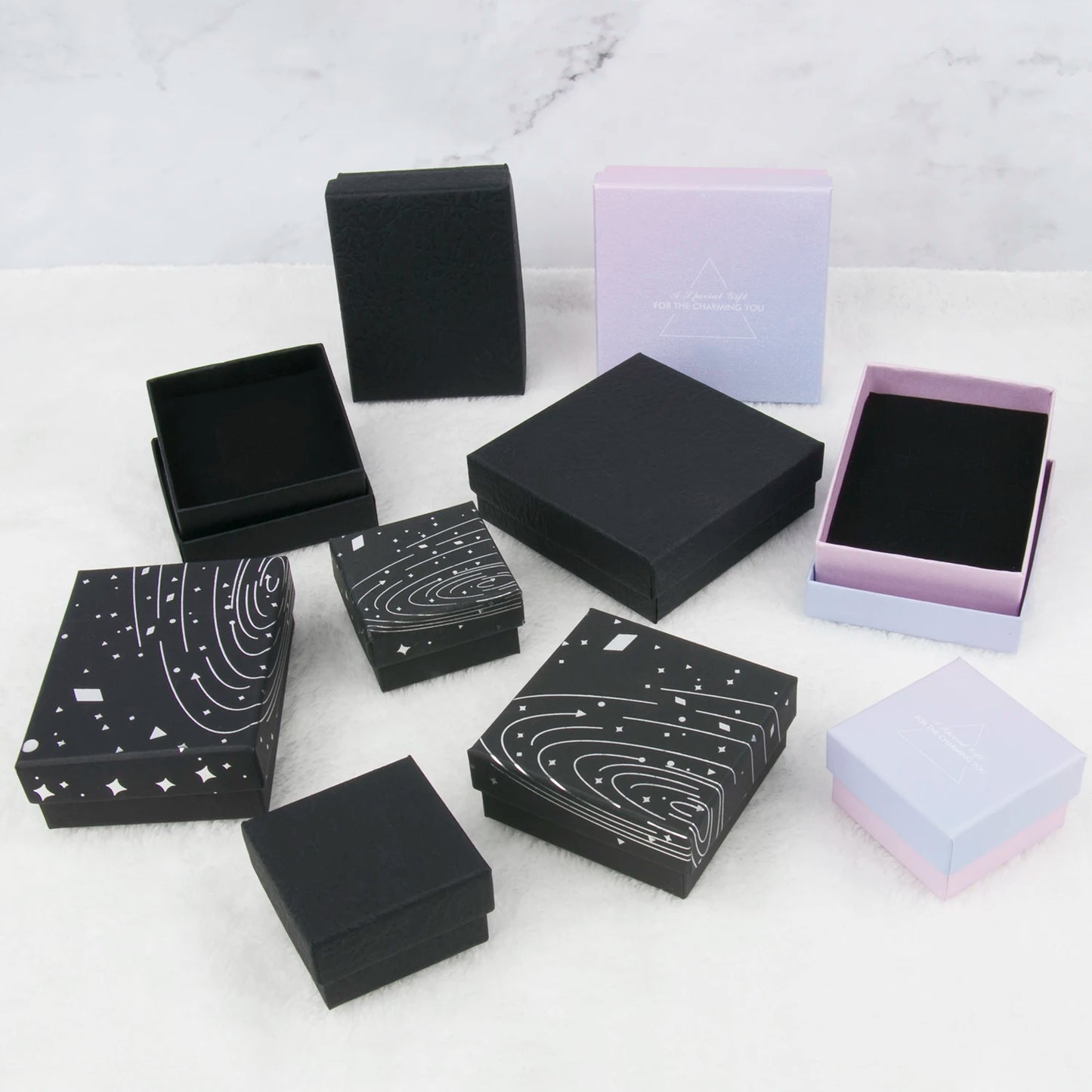 Multi Size Square Ribbon Jewelry Box