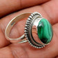 Vintage Victorian Women's Ring Faux Turquoise Creative Carved Finger Ring Shiny Crystal Natural Stone Jewelry Accessories