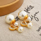 Elegant And Sweet Pearl Earrings Are Suitable For Women To Wear Fashionable Jewelry For Daily Travel, Parties And Banquets