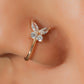 Zenat Vintage Gold Dragon Butterfly Faux Nose Ring Jewelry