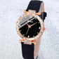 Womens Watches 5Pcs Set Luxury Rhinestone Women Fashion Elegant Wristwatch Quartz Watch For Girl WristWatch Bracelet Gift