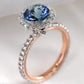 2025 Luxury Prong Setting-Rings For Women With Deep Blue Zircon Stone Anniversary Gift   Wife Micro Paved Middle