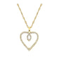 Trendy Heart Stainless Steel Zirconia Necklaces For Women Girls Love Gold Color Metal Necklace Party Birthday Daily Jewelry