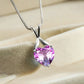 2025 Gorgeous White/Green/Purple/Pink Cubic Zirconia Women Necklace Simple and Elegant Design Female Wedding Trendy Jewelry