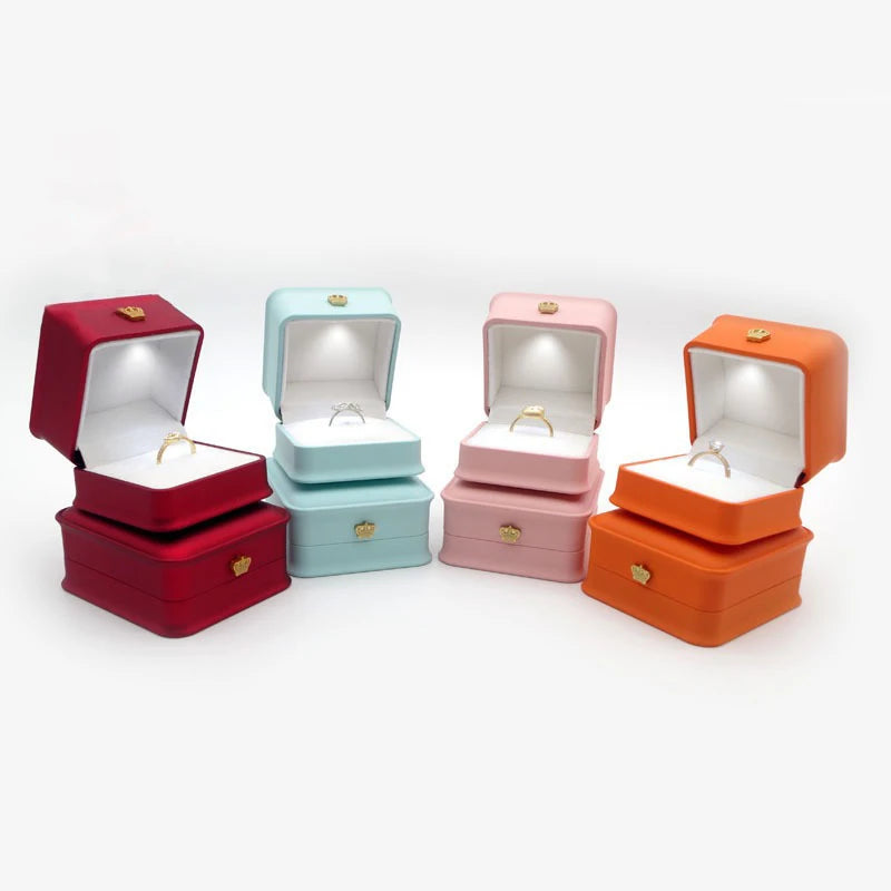 Crown Jewelry Box With Lighted LED