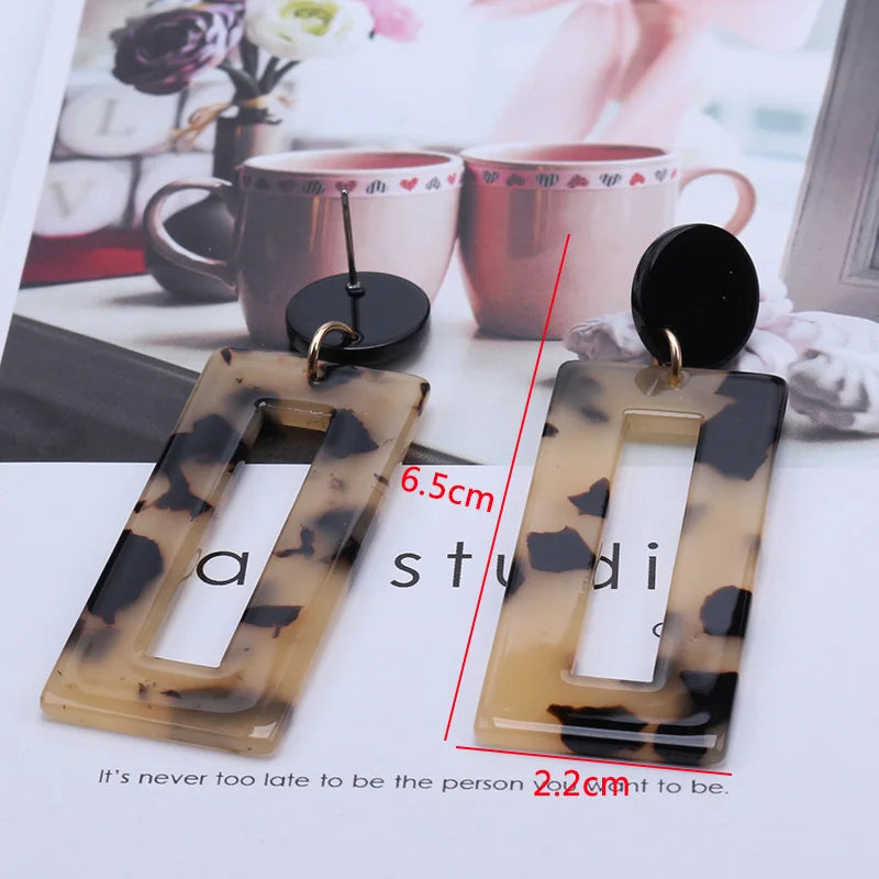 New Brown Color Women Hanging Earrings Beer Bottle Pendants Drop Earrings Square Earrings Fashion Jewelry pendientes mujer