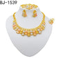 Dubai 24K Golden Plated Jewelry Set African Women's Banquet Wedding Necklace Set