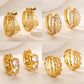 Zircon Geometric Snake Earrings for Women Multi Layered Gold Color Small Hoop Earrings Fashion Ear Piercing Wedding Jewelry