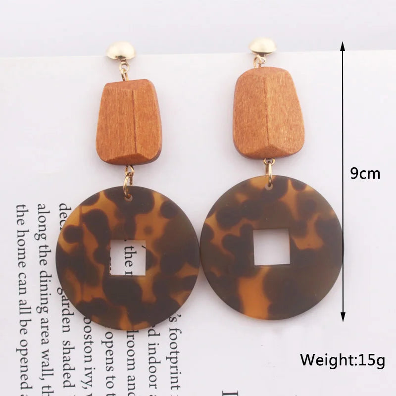 New Brown Color Women Hanging Earrings Beer Bottle Pendants Drop Earrings Square Earrings Fashion Jewelry pendientes mujer