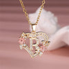 Cute Female A-Z Letter Pendant Necklace Vintage Yellow Gold Color Wedding Jewelry Gift For Women
