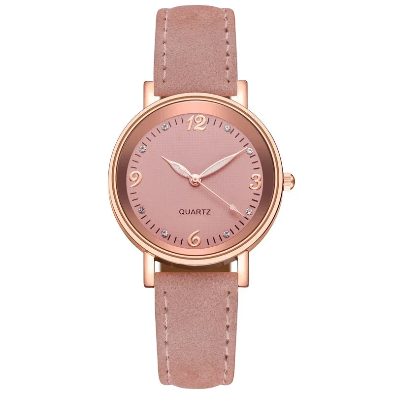 Light Luxury Luminous Quartz Wristwatches for Women Elegant Leather Band Analog Quartz Watches Casual Versatile Watches 스켈레톤 시계
